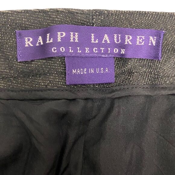 Vintage Ralph Lauren Collection Purple Label Black Linen Skirt - Picture 5 of 13